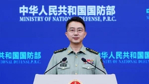 Spokesperson of the Chinese Ministry of National Defence and Deputy Director-General of its Information Office Col. Jiang Bin. (Photo: VNA)