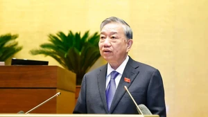 Party General Secretary To Lam speaks at the conference. (Photo: VNA)