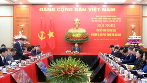 Party General Secretary To Lam addresses the Central Steering Committee for the Development of Science, Technology, Innovation and Digital Transformation's conference in Ha Noi on December 25. (Photo: nhandan.vn)