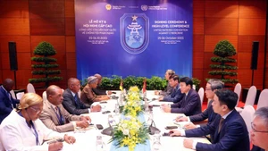 At the meeting between Minister of Public Security General Luong Tam Quang and Mozambican Minister of Interior Paulo Chachine in Hanoi on October 26. (Photo: VNA)