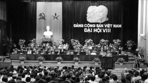 The 8th National Congress of the Communist Party of Viet Nam takes place in Ha Noi from June 28 to July 1, 1996. (Photo: VNA)