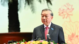Party General Secretary To Lam addresses the 18th Ha Noi Party Congress for the 2025-2030 tenure (Photo: nhandan.vn)