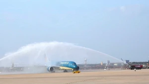 A ceremony welcoming the first technical test flight at Long Thanh International Airport, December 15. Photo: THIEN VUONG