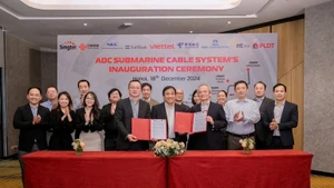 ADC submarine cable systems representatives at the inauguration ceremony.