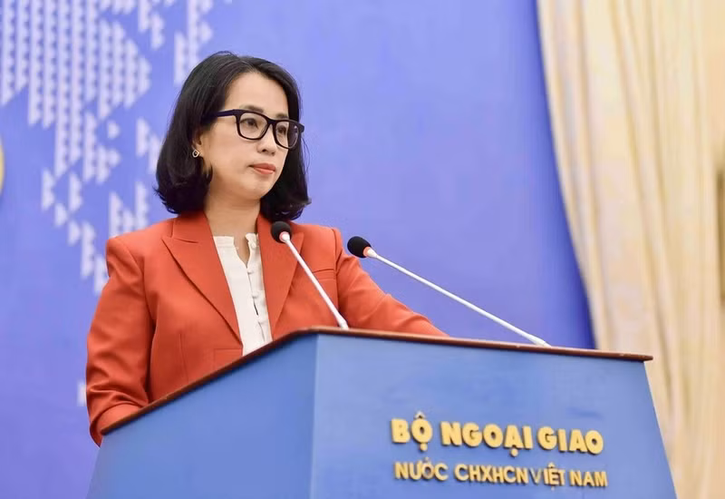 Spokeswoman of the Ministry of Foreign Affairs Pham Thu Hang. (Photo: VNA)
