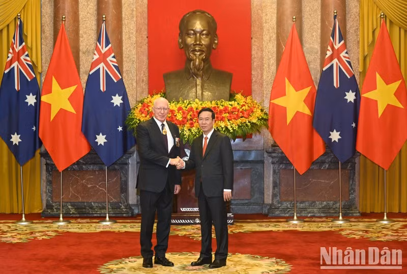 Vietnamese President Vo Van Thuong and Governor-General of Australia David Hurley (Photo: NDO)