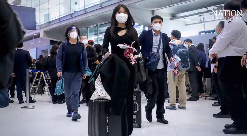 Groups of Chinese tourists at Suvarnabhumi Airport, Thailand. (Photo: The Nation)