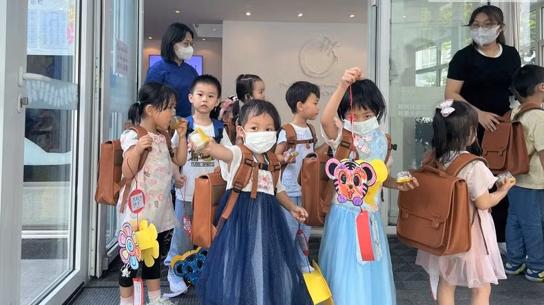 A kindergarten in Beijing. (Photo: HUU HUNG)