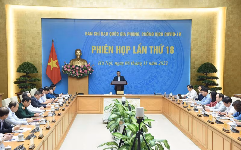 Prime Minister Pham Minh Chinh speaks at the meeting. (Photo: NDO/Tran Hai)