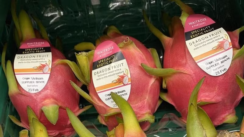 Vietnamese dragon fruit sold in th UK (Photo: VNA)