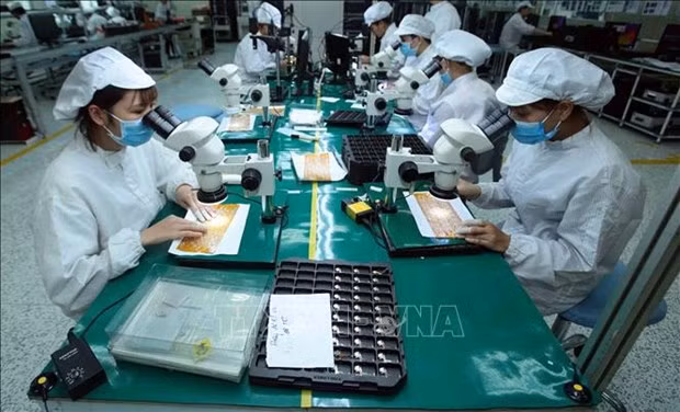 Electronics component production in Hung Yen (Photo: VNA)