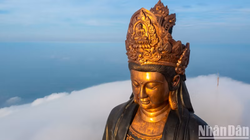 The statue is hidden in the cloudy season of Tay Ninh. The statue is hidden in the cloudy season of Tay Ninh.