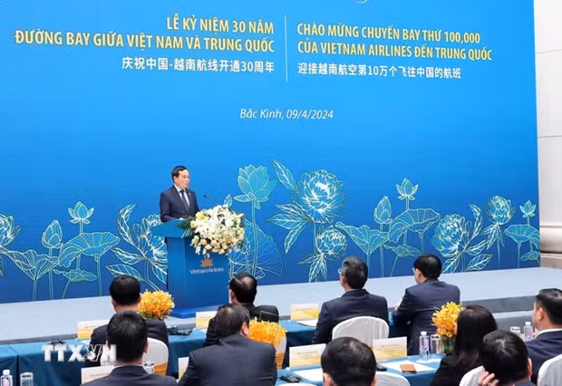 Deputy Prime Minister Tran Luu Quang addresses the ceremony (Photo: VNA)