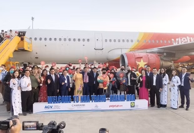 At the welcome ceremony (Photo: VNA)