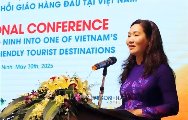 Vice Chairwoman of the provincial People’s Committee Nguyen Thi Hanh at the conference. (Photo: VNA) Vice Chairwoman of the provincial People’s Committee Nguyen Thi Hanh at the conference. (Photo: VNA)