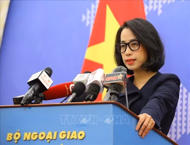 Spokeswoman of the Ministry of Foreign Affairs Pham Thu Hang (Photo: VNA)