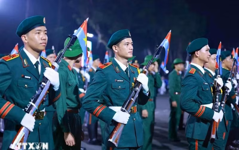 The forces are ready for the grand parade.(Photo: VNA)