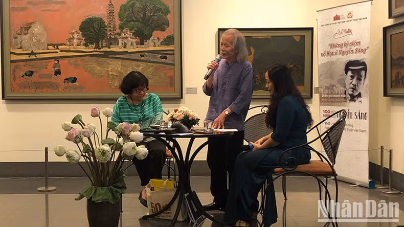At the art talk 