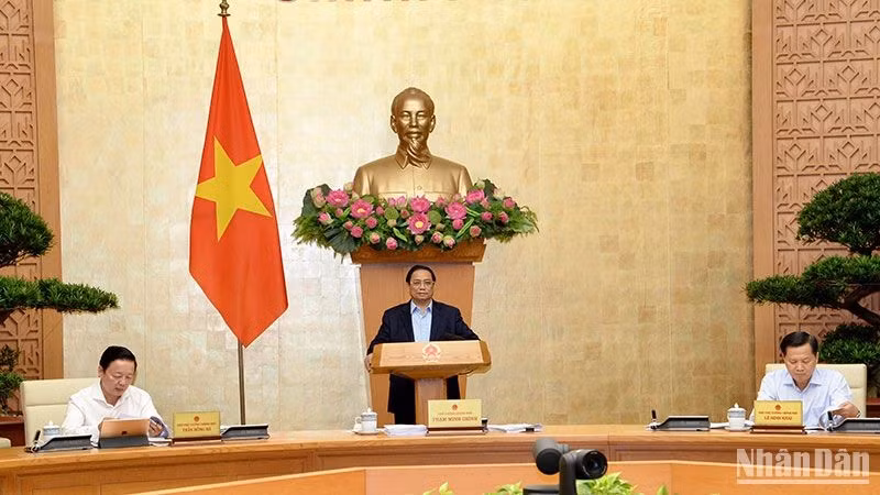 Prime Minister Pham Minh Chinh speaking at the event (Photo: NDO)