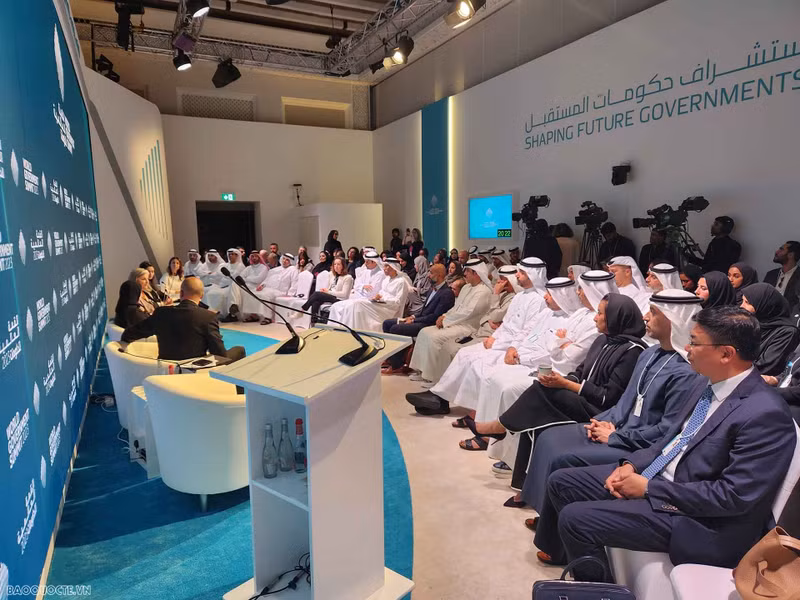 At a working session of the World Government Summit. (Photo: VNA)