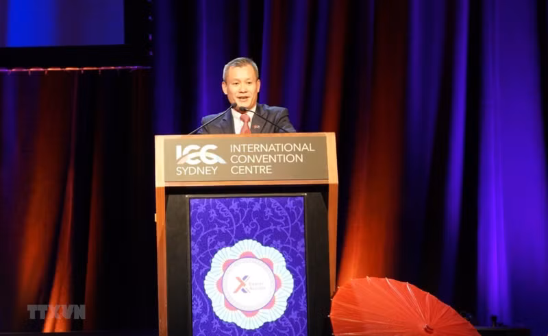 Nguyen Dang Thang, Vietnam’s Consul General in NSW, Queensland and South Australia, speaks at the event. (Photo: VNA)