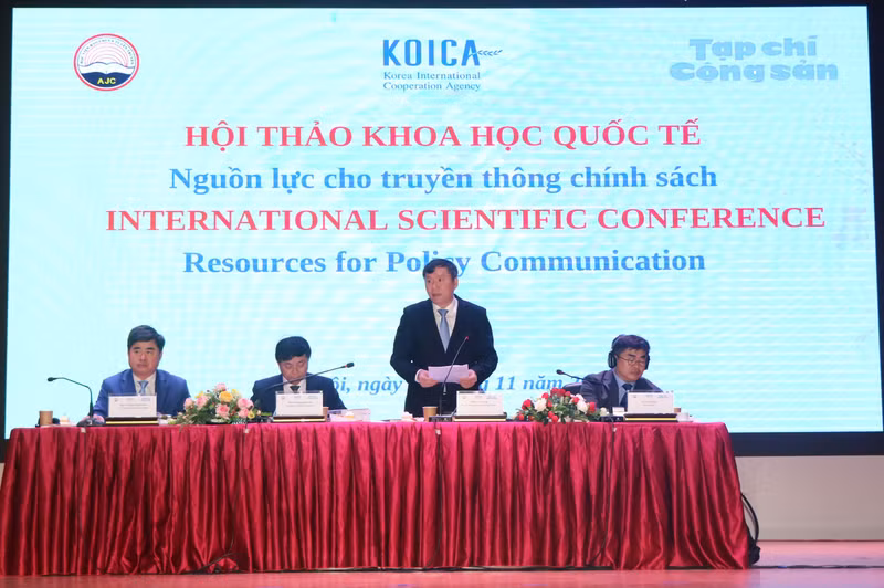 At the conference 