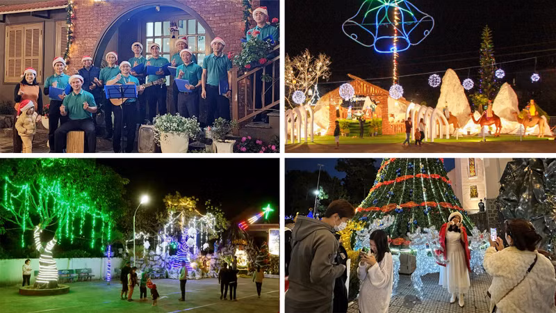 Locals and visitors flocked to churches in Da Lat City to celebrate Christmas Eve.