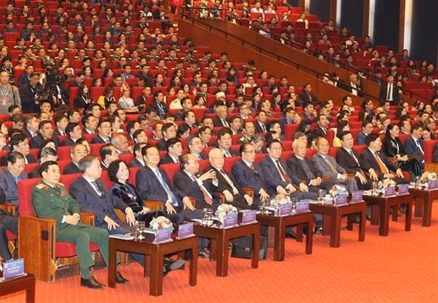 The congress sees the participation of leaders and former leaders, and many delegates. (Photo: VNA)