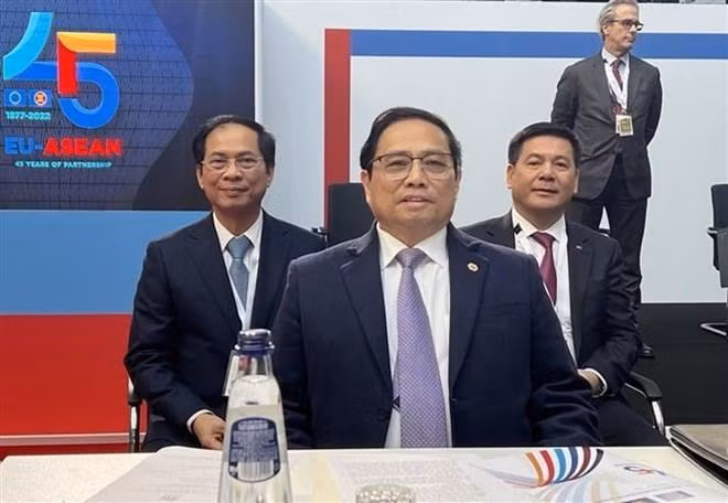 Prime Minister Pham Minh Chinh at the summit. (Photo: VNA)