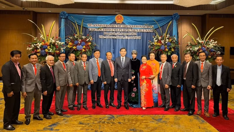 Participants at the ceremony held in Thailand on August 29 to mark the 79th anniversary of Vietnam’s National Day (Photo: VOV)