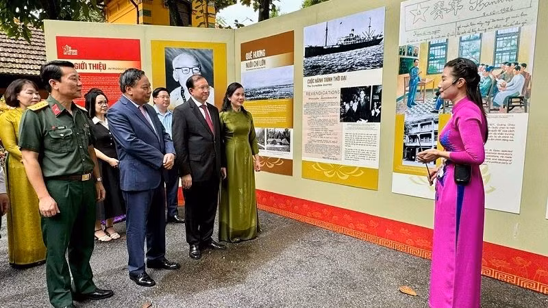 Visitors at the exhibition 