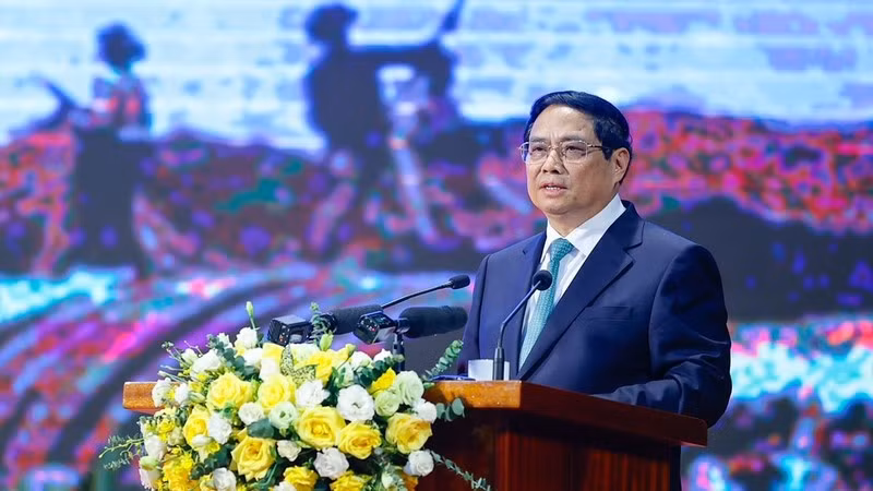 Prime Minister Pham Minh Chinh addresses the meeting (Photo: VGP)