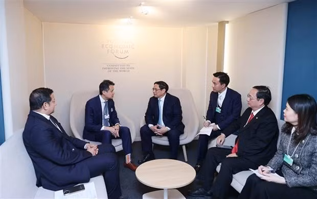 At the meeting between Prime Minister Pham Minh Chinh and WIPO Director General Daren Tang (Photo: VNA)