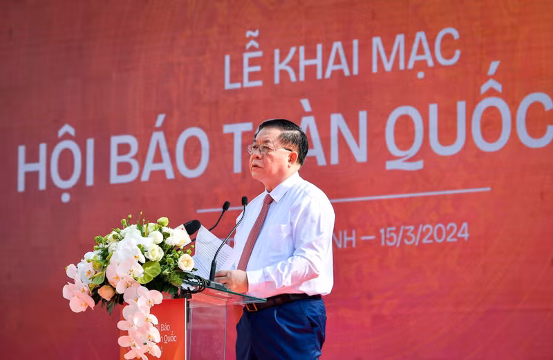 PCC Secretary and Head of the PCC’s Commission for Communication and Education Nguyen Trong Nghia speaking at the opening ceremony