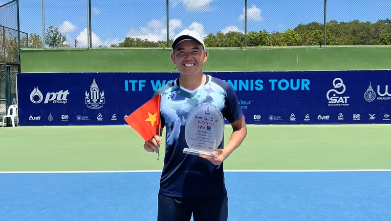 Vietnam's top tennis player Ly Hoang Nam (Photo: Ly Hoang Nam's facebook)