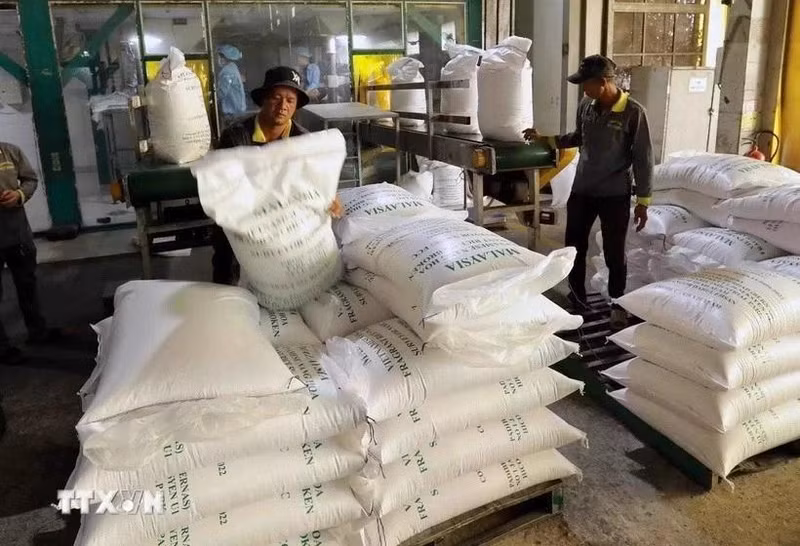 Export rice products of Vinh Phat Rice Company in An Giang province. (Photo: VNA)