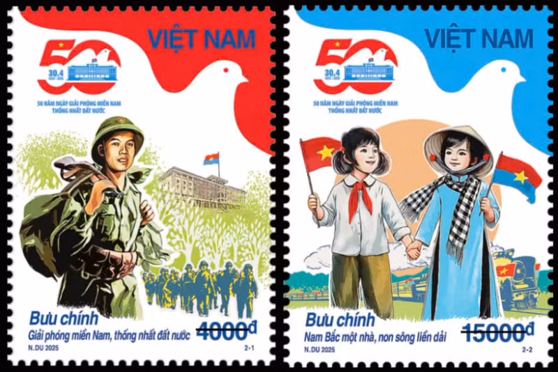 A set of commemorative stamps marking the 50th anniversary of the Liberation of the South and National Reunification A set of commemorative stamps marking the 50th anniversary of the Liberation of the South and National Reunification