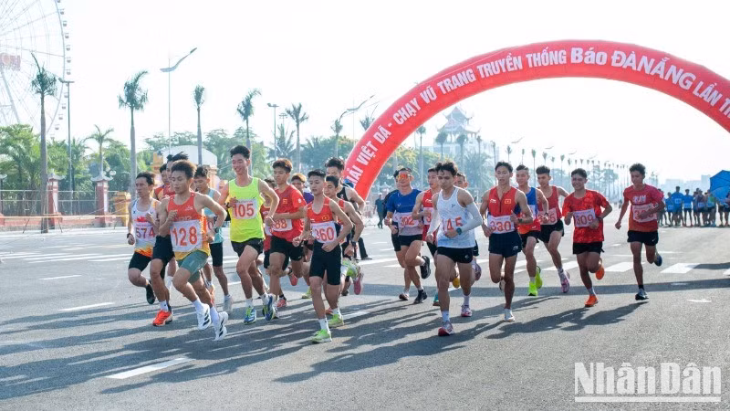 At the running event in Da Nang City 