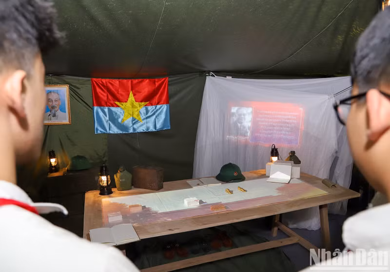 A film screening on significant battles is on display to visitors to the exhibition