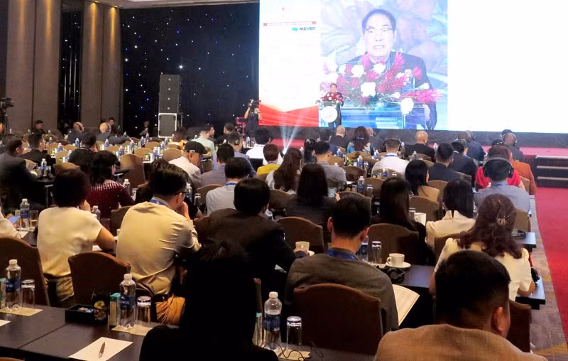 At the conference.