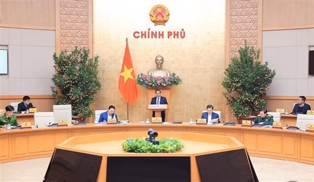 At the Government's session on law building on February 27. (Photo: VNA)
