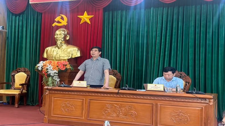 Vice Chairman of Binh Dinh Provincial People's Committee Lam Hai Giang spoke at the press conference. Vice Chairman of Binh Dinh Provincial People's Committee Lam Hai Giang spoke at the press conference.