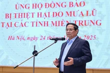 PM Pham Minh Chinh speaks at the fundraising event. (Photo: VNA) 