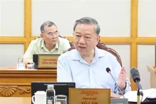 Party General Secretary To Lam speaks at the meeting. (Photo: VNA) 