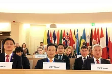 Members of Vietnamese delegation attend the conference. (Photo: MOHA)