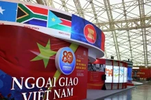 The exhibition space of the Ministry of Foreign Affairs at the exhibition showcasing national achievements, titled "80-Year Journey of Independence – Freedom – Happiness” (Photo: VNA)