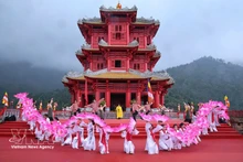A performance at the opening ceremony of the 2026 Tay Yen Tu Spring Festival on February 28 (Photo: VNA) 