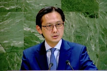 Ambassador Do Hung Viet, Permanent Representative of Viet Nam to the UN, speaks at the annual plenary debate on oceans and the law of the sea held by the 80th session of the UN General Assembly (UNGA 80). (Photo: VNA)
