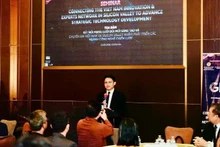 Vo Xuan Hoai, Deputy Director of the NIC, speaks at the event.