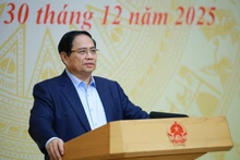 Prime Minister Pham Minh Chinh addresses the conference to review “Quang Trung Campaign” on December 30 (Photo: VNA) 